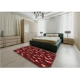 thumbnail image 4 of Ahgly Company Indoor Square Patterned Grapefruit Red Area Rugs, 7' Square, 4 of 6