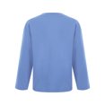 thumbnail image 4 of Zaldita Kids Boys and Girls Solid Color Warm Underwear Top Basic Long Sleeves Round Neck Thermal Tops Light Blue 110, 4 of 7