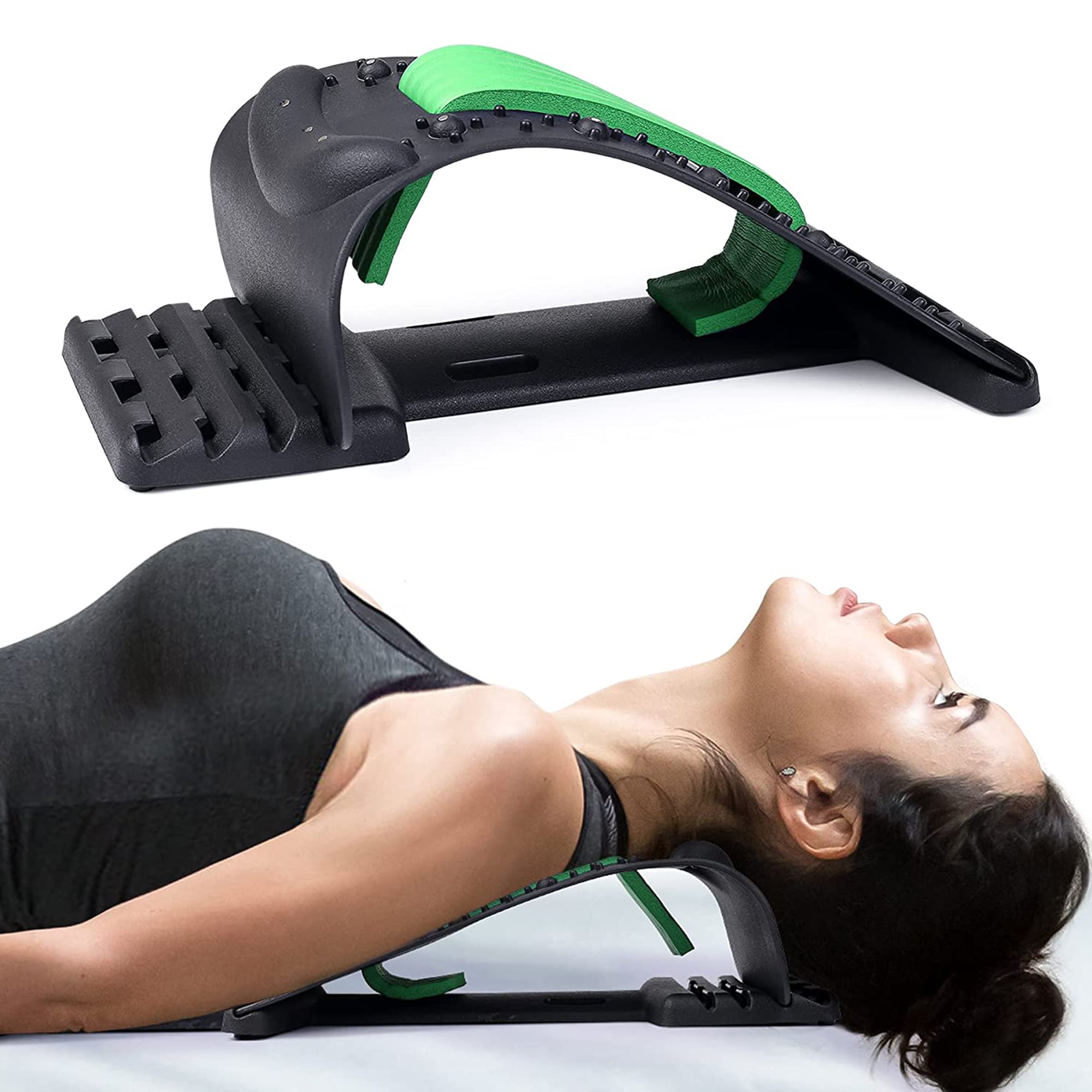 SHCKE Neck Stretcher for Neck Pain Relief Upper Back and Shoulder Relaxer for Muscle Relax and Spine Alignment Cervical Traction Device Adjustable 3 Level