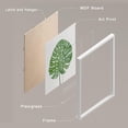 thumbnail image 4 of PixonSign Framed Wall Art Tropical Green Monstera Fan Leaf Poater, Set of 4 Nature Wilderness Wall Decor Prints, Botanical Floral Wall Décor, Rustic Classic Countryside Artwork - 12"x16" White, 4 of 5