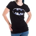 thumbnail image 2 of DC Comics Batman Floral Bat Logo Juniors Top T-shirt Tee Shirt-Medium, 2 of 4