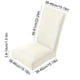thumbnail image 3 of Funda elástica para comedor, protector de asiento elástico para cocina, funda lavable de tela para el hogar, restaurante, banquete de bodas, protección completa, diseño con estampado de hojas., 3 of 6