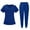 Royal Blue-24117AA, variant on Fabrcox Women Scrubs Set Stretch Nursing Uniform Top & Jogger Pant Nurses Working Uniforms with Pocket