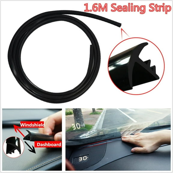 160 CM Carbon Fiber Dashboard Windshield Gap Sealing Strip Rubber Car Accessory