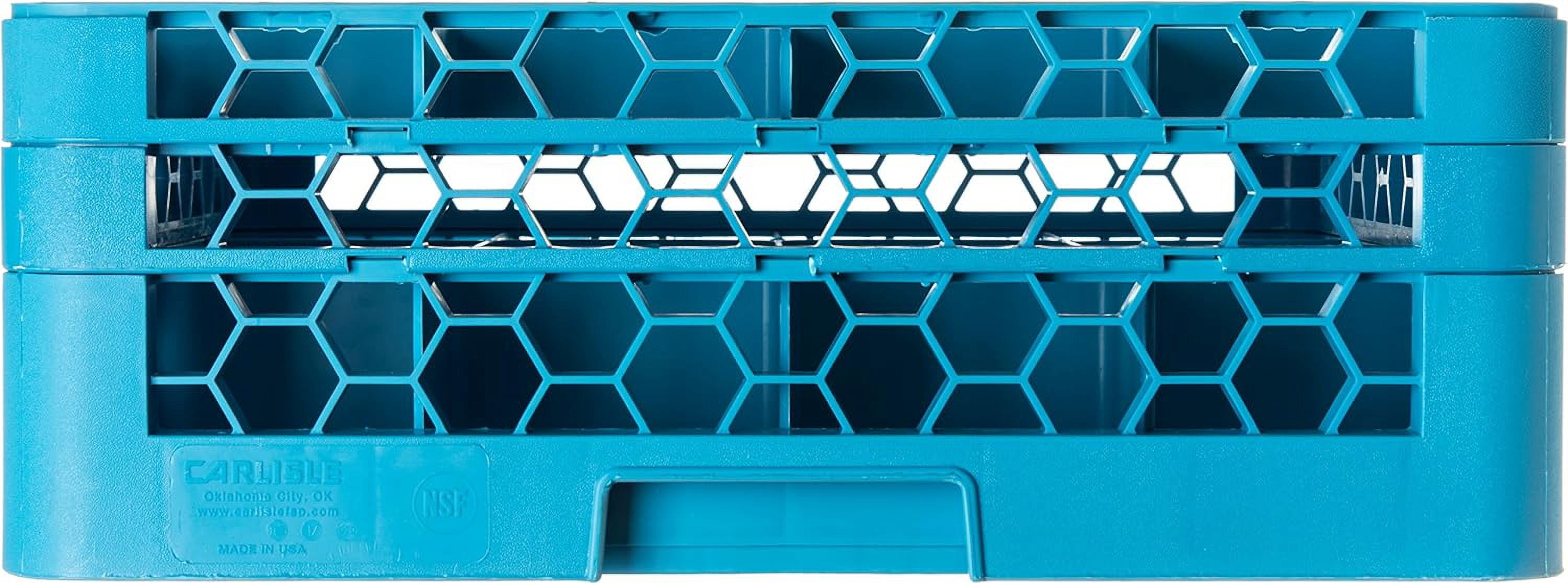 Carlisle FoodService Products RG FBA_RG Compartment Glass Rack with 2 Extenders, 7.12", Blue
