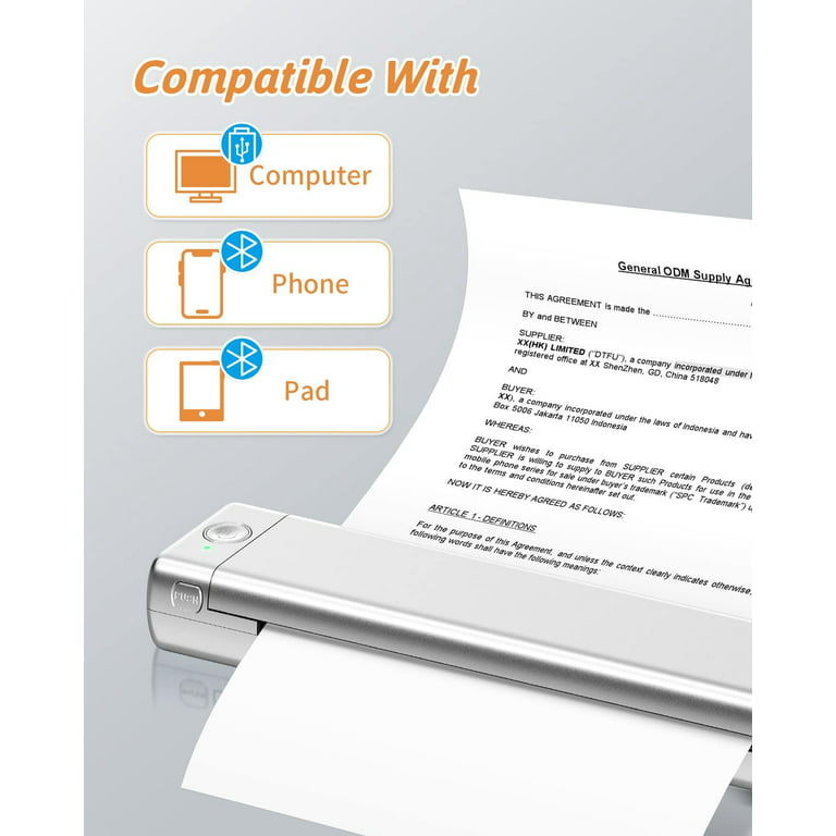 Phomemo M08F Letter Portable Printer Wireless for Travel