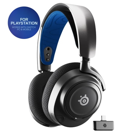 SteelSeries Arctis Nova 7P Wireless Multi-Platform Gaming Headset — PlayStation, PC, Switch, VR, Mobile — Black