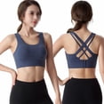 thumbnail image 2 of 1 pieza de sujetador deportivo de alto impacto para mujer, con espalda cruzada, sexy, para correr, 2 of 8