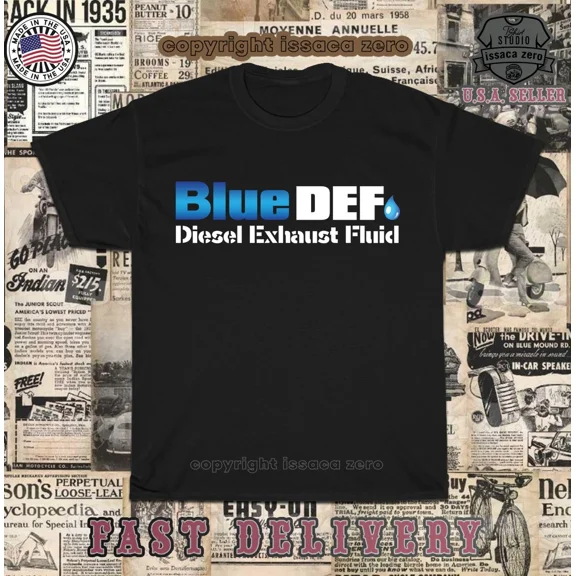 Reprint Rare New Tees BlueDEF Diesel Exhaust Fluid Men's T-Shirt American T-Shirt