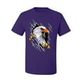 thumbnail image 2 of Torn Ripped Eagle Claws Animal Lover Men's Graphic T-Shirt, Purple, Medium, 2 of 3