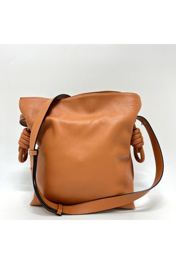 Pre-Owned LOEWE Flamenco Handbag/Shoulder Bag in Brown Leather for Women