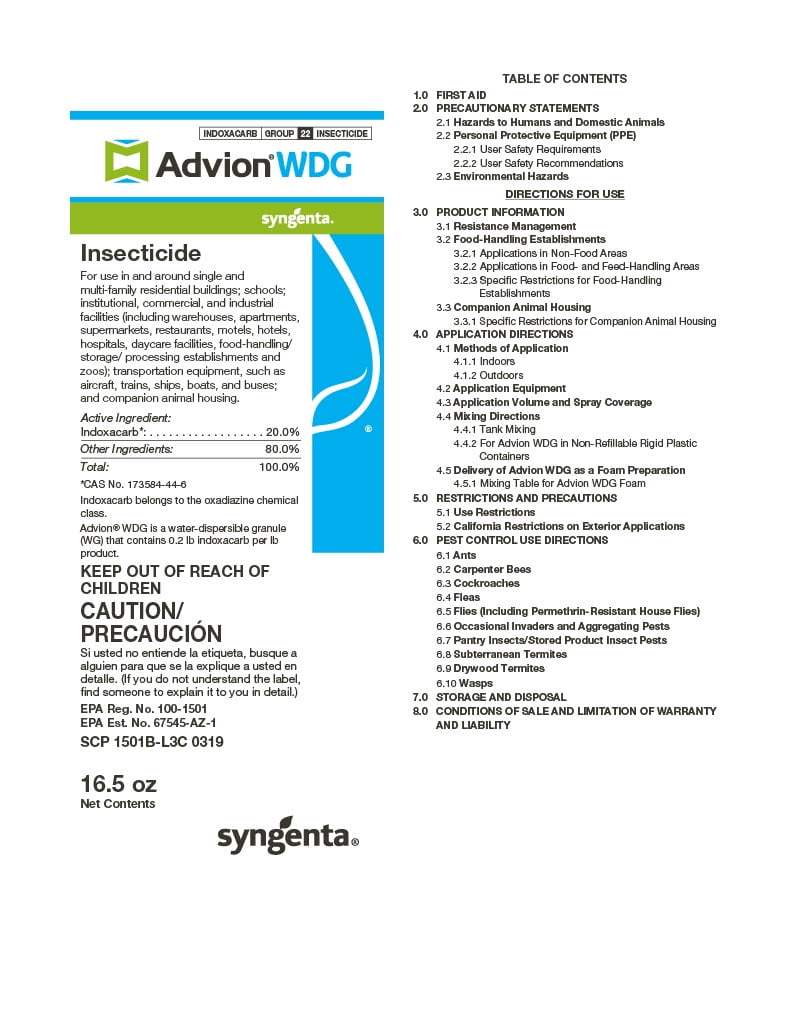 Advion WDG Insecticide - Kills Household & Stored Product Insects – 1 Box (50 Packets) by Syngenta