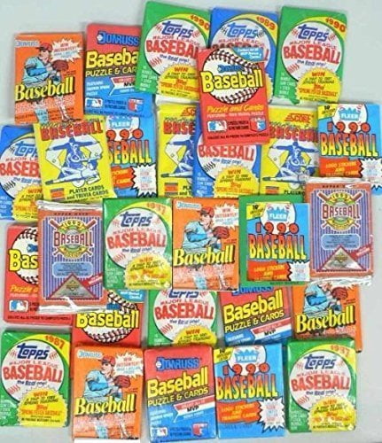 Lot of 25 Unopened Assorted sealed Packs of Baseball Cards from 1986-2009 