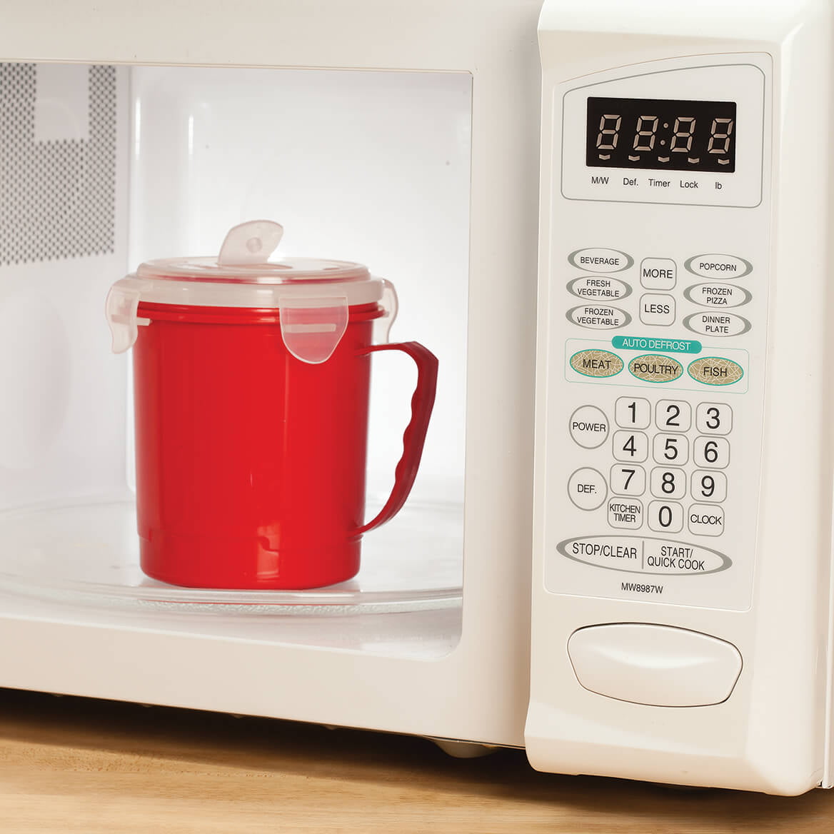 Sistema Microwave Soup Mug with Lid and Steam Release Vent,  Dishwasher Safe, 22.1-Ounce, Red: Klip It: Coffee Cups & Mugs