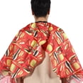 thumbnail image 6 of Unique Bargains 1 Pc Hair Dryer Pattern Hairdressing Cape for Barber Shop 64.96"x57.09" Red, 6 of 7