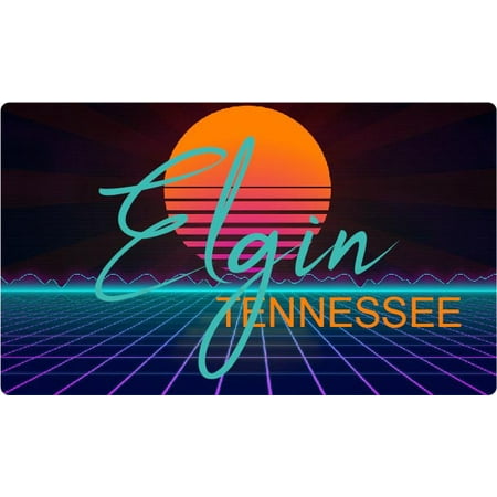 

Elgin Tennessee 4 X 2.25-Inch Fridge Magnet Retro Neon Design