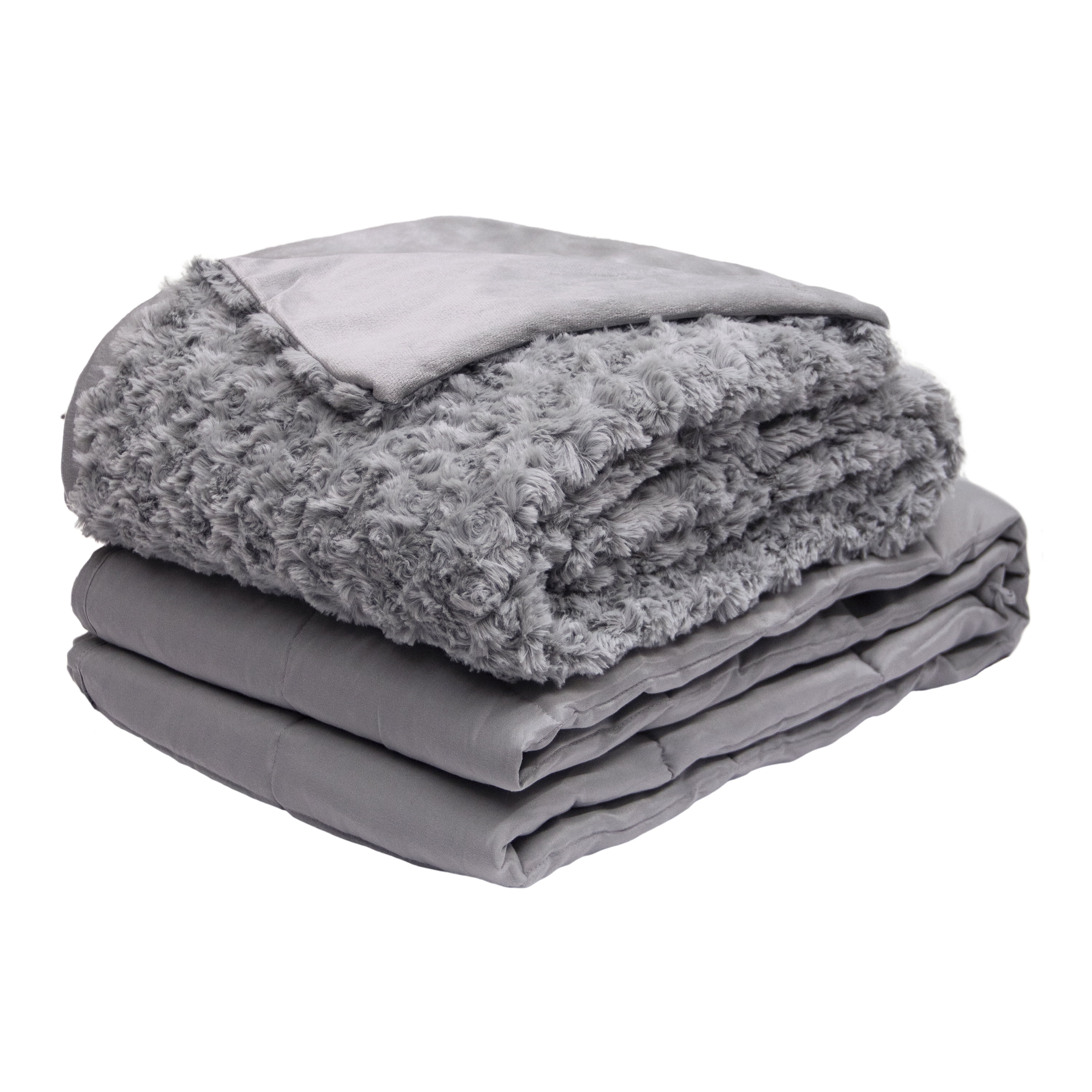 Couverture Lestée Tranquility de 12 lb avec Housse Réversible Lavable, Gris – 50 po x 60 po TRANQUILITY COUV LESTEE 12LB GRI