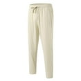 thumbnail image 6 of BKQCNKM Sweatpants for Men Mens Sweatpants Male All Matching Breathable Solid Color Drawstring Multi Pocket Trousers Sweatpants, Khaki XL, 6 of 7