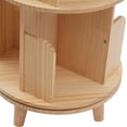 thumbnail image 6 of FETCOI 360° Rotating Bookshelf Wood Bookcase Storage Shelf Freestanding Display Rack 4 Tiers, 6 of 9