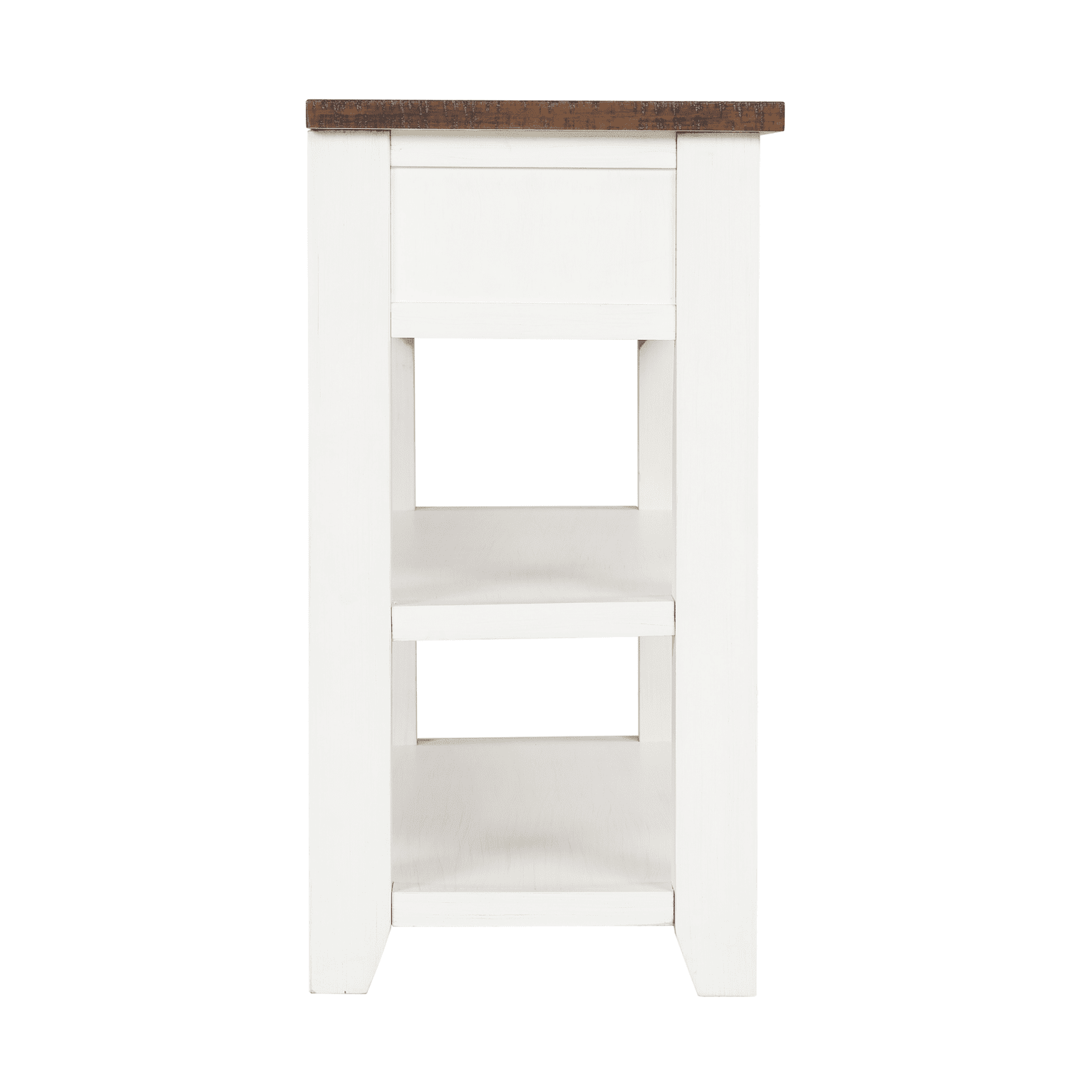 Tcbosik 48" Console Table, Entryway Table with Shelves and 3 Drawers, Sofa Table for Hallway, Foyer, Living Room, Easy Assembly, Antique White