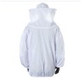 thumbnail image 3 of Chaqueta de algodón transpirable de primera calidad con velo redondo, chaqueta de apicultor profesional con cremalleras de latón ShuxiuWang 1327537085928, 3 of 5