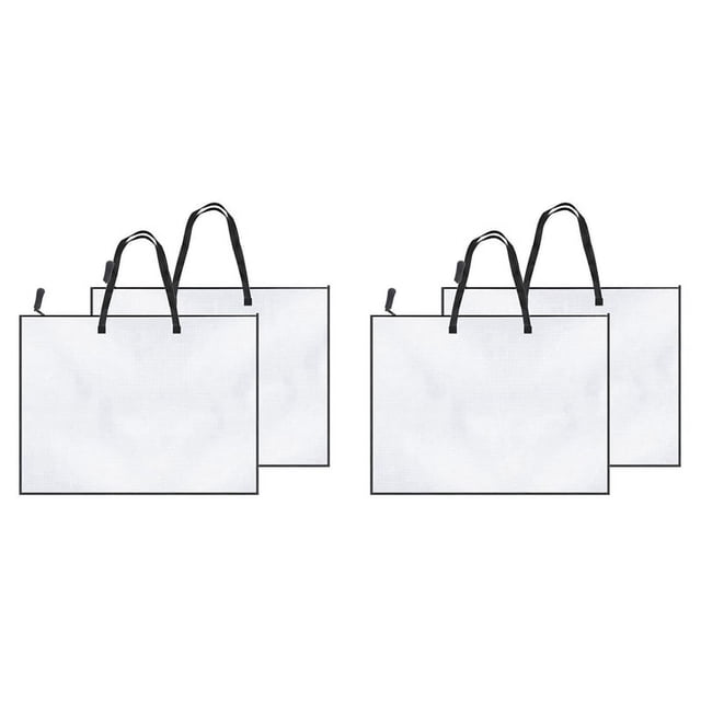 4 Pack 19X25 Inches Art Portfolio Case, Portfolio Folder for Artwork, Posters Storage Bag with Zipper and Handle Folder