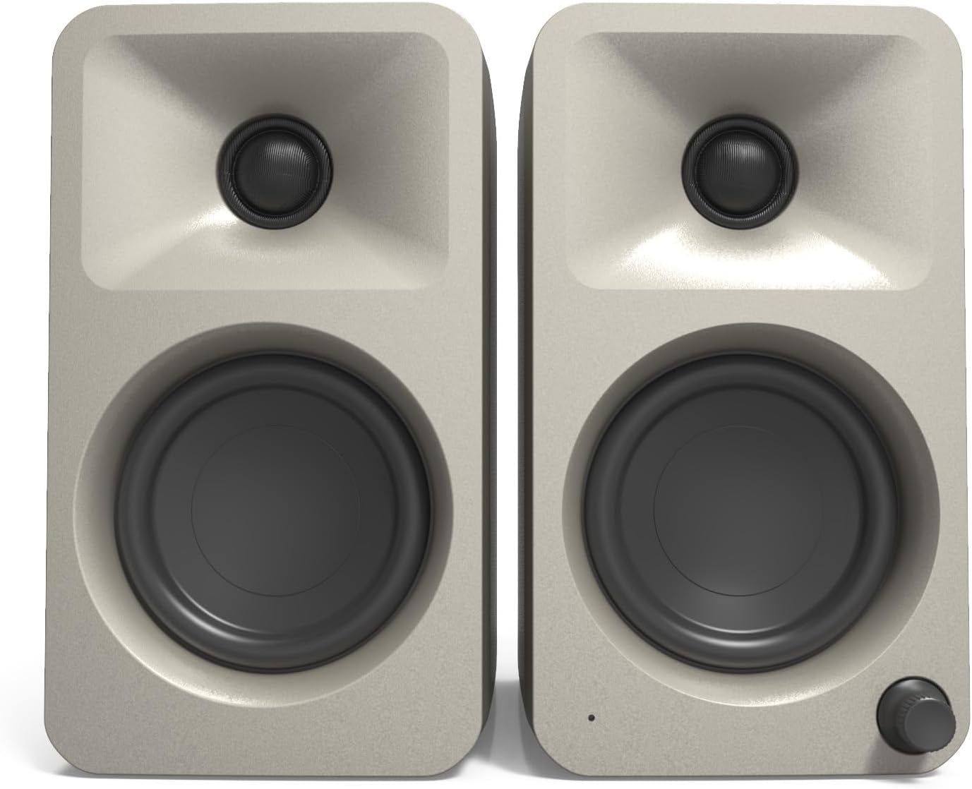 Kanto ORAME 100W Powered Reference Desktop Computer Speakers with Bluetooth 5.0 and USB-C Input | Bi-Amplified | 100 Hz Automatic Crossover | Reference Quality Sound | Pair | Moon