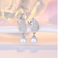 thumbnail image 1 of Pendientes de circonita con flores de Plata de Ley 925 para mujer, exquisitos accesorios de joyería para novia, regalo de fiesta de boda, 1 of 2