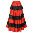 thumbnail image 5 of Kaerm Womens Folkloric Mexican Full Circle Skirts Belly Dance Spanish Bull Long Skirts Type A 180 Degree One Size, 5 of 7