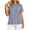 ZA-Blue-plus size tops for women, variant on Striped Plus Size Tops for Women Crewneck Short Sleeve Top with Button Loose Summer Casual Blouses for Going Out