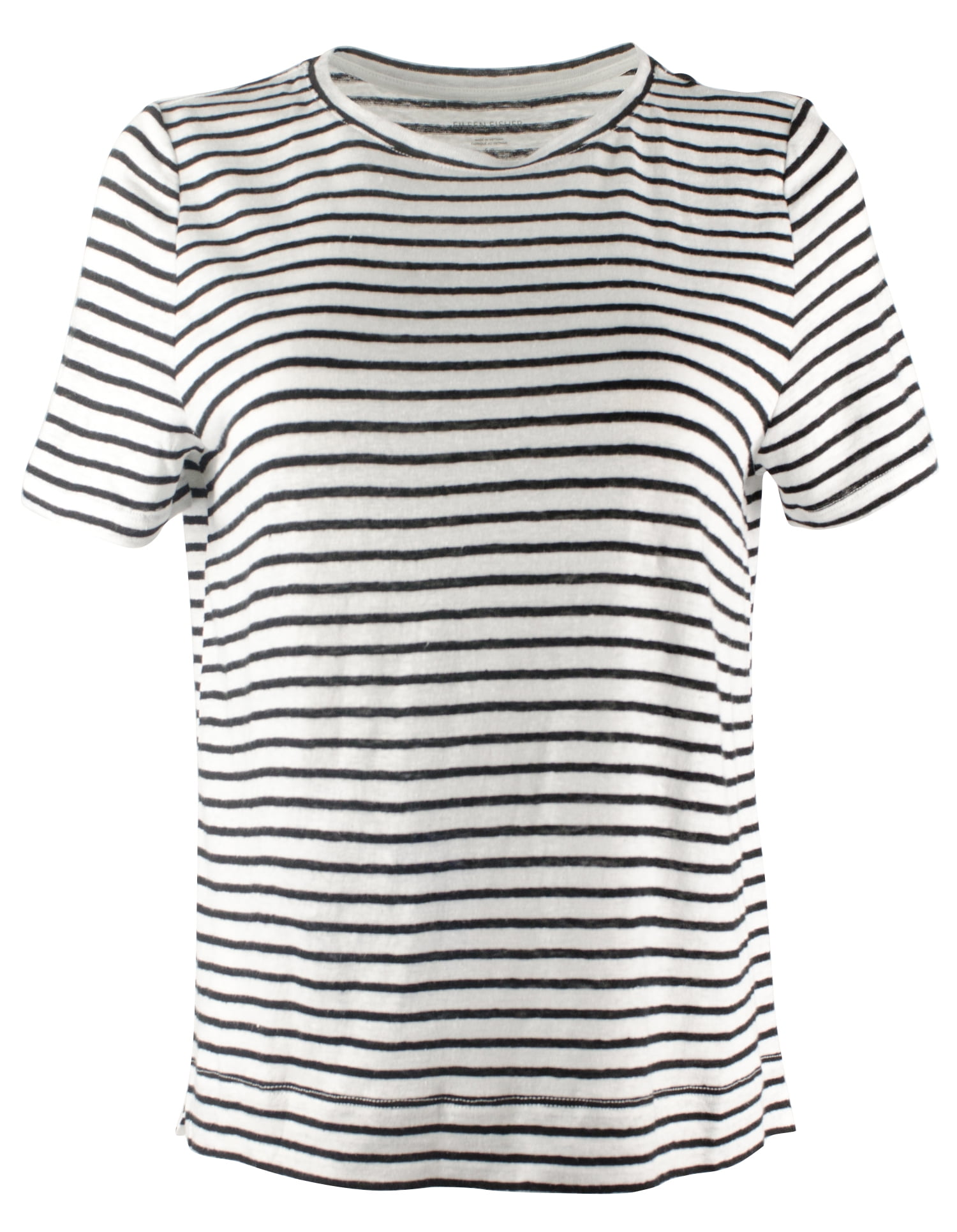 Eileen Fisher - Eileen Fisher Women's Striped Organic Linen T-Shirt ...