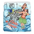 thumbnail image 3 of Juego de cama Islas Cook - Polinesia Niñas con tiburón, 3 of 4