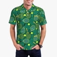 thumbnail image 1 of Fotbe Tennis Rackets and Balls Camiseta Polo de Golf para Hombre con Estampado – Camisa Deportiva Transpirable con Cuello Abotonado-3X-Large, 1 of 6