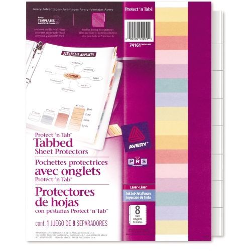 Avery Tabbed Sheet Protectors - For Letter 8 1/2 x 11 Sheet - Clear ...