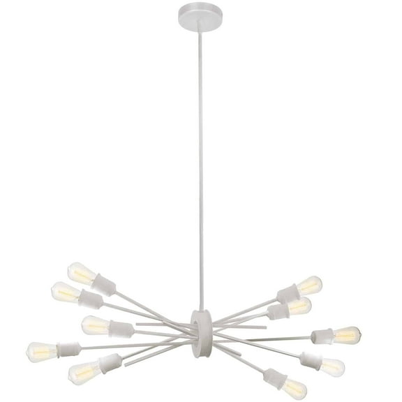 NEB-3910HP-WH Dainolite Nebraska - Ten Light Horizontal Pendant-Matte White Finish
