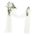 thumbnail image 3 of Kit de arco de flores artificiales para boda, guirnalda de rosas falsas, fondo floral Blanco, 3 of 9