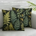 thumbnail image 3 of COMIO  Throw Pillow Cover Green Floral in Vintage Style Leaves and Herbs Botanical Boxwood Seeded Eucalyptus Fern Maidenhair Black Decorative Throw Pillow Cushion Case Pillowcase, 3 of 5