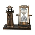 thumbnail image 2 of Estilo retro Faro Reloj de arena Temporizador Escultura Reloj de arena Adornos Centro de mesa Decoración Estatua para escritorio, oficina, cocina, Soledad reloj de arena del faro, 2 of 10