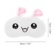 thumbnail image 2 of Ofertas Únicas 1 Pc Máscara de Ojos de Conejo de Cartoon Portátil para el Hogar de Forro Polar Blanco, 2 of 4