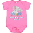 thumbnail image 3 of Inktastic My Great Grandpa Loves Me Cute Elephants Clouds Moon Stars Boys or Girls Baby Bodysuit, 3 of 5