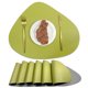 thumbnail image 5 of Nvzi Manteles individuales, 2 unidades, pequeños, de cuero, 42,5 x 34 cm, ideales para mesas pequeñas, protectores de mesa, decoración elegante para la mesa, color verde y gris claro., 5 of 5