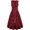 Wine, variant on Alkepwun Gothic Dresses for Women Sleeveless V Neck Punk Dress with Corset Irregular Hem Ruffle Trim Tiered Midi Gown