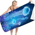 thumbnail image 3 of OAVQHLG3B Microfiber Beach Towel Super Lightweight Colorful Bath Towel Sandproof Beach Blanket Multi-Purpose Towel For Travel Swimming Pool 30x60 Inch, 3 of 4