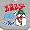 thumbnail image 4 of Inktastic Baby It's Cold Outside Boys or Girls Baby Bib, 4 of 4
