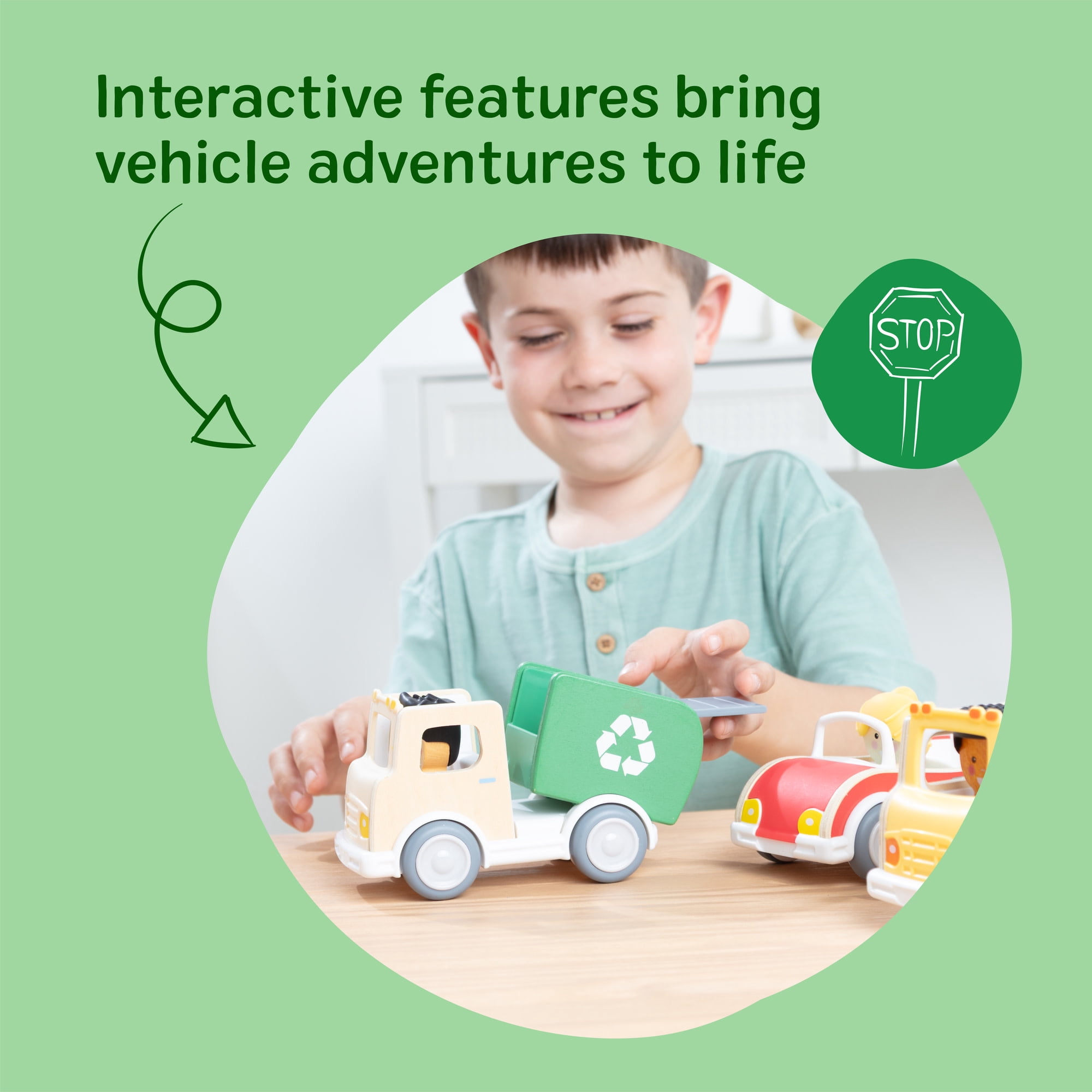 Melissa & Doug Cheery Lane Vehicles Set with 3 Figures, Ages 2+