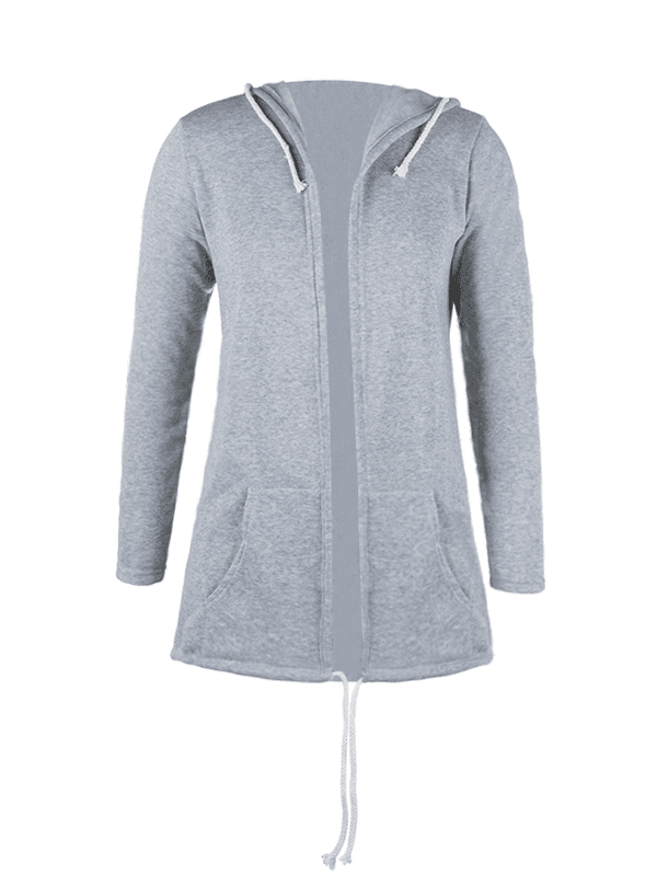 topcobe - Women's Zipper Hoodies Jacket with Pockets for Warm , Red / Gray / Black Long Sleeve 