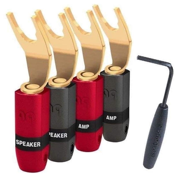 Conectores de cable de altavoz AudioQuest SureGrip 300 Gold Set 4