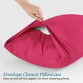 thumbnail image 3 of 500 Thread Count Egyptian Cotton Pillowcases, 2-Pack –Pillow Covers for Ultimate Comfort – Elegant Design Envelope Closure, King Size (20" x 40") Hot Pink Solid, 3 of 4