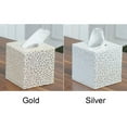 thumbnail image 4 of CAROOTU Tissue Box Holder Case Cover Square Carved Pattern Decoration for Home Office Hotel, 4 of 5