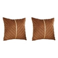 thumbnail image 4 of Funda de Cojín Billuyoard 2 Piezas Terciopelo Raya Dorada Café Type2 NO2, 4 of 6